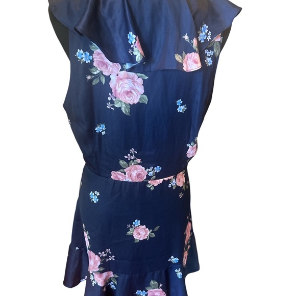 Alter’d State Navy Floral Wrap Dress | NWT Size L - Picture 4 of 6
